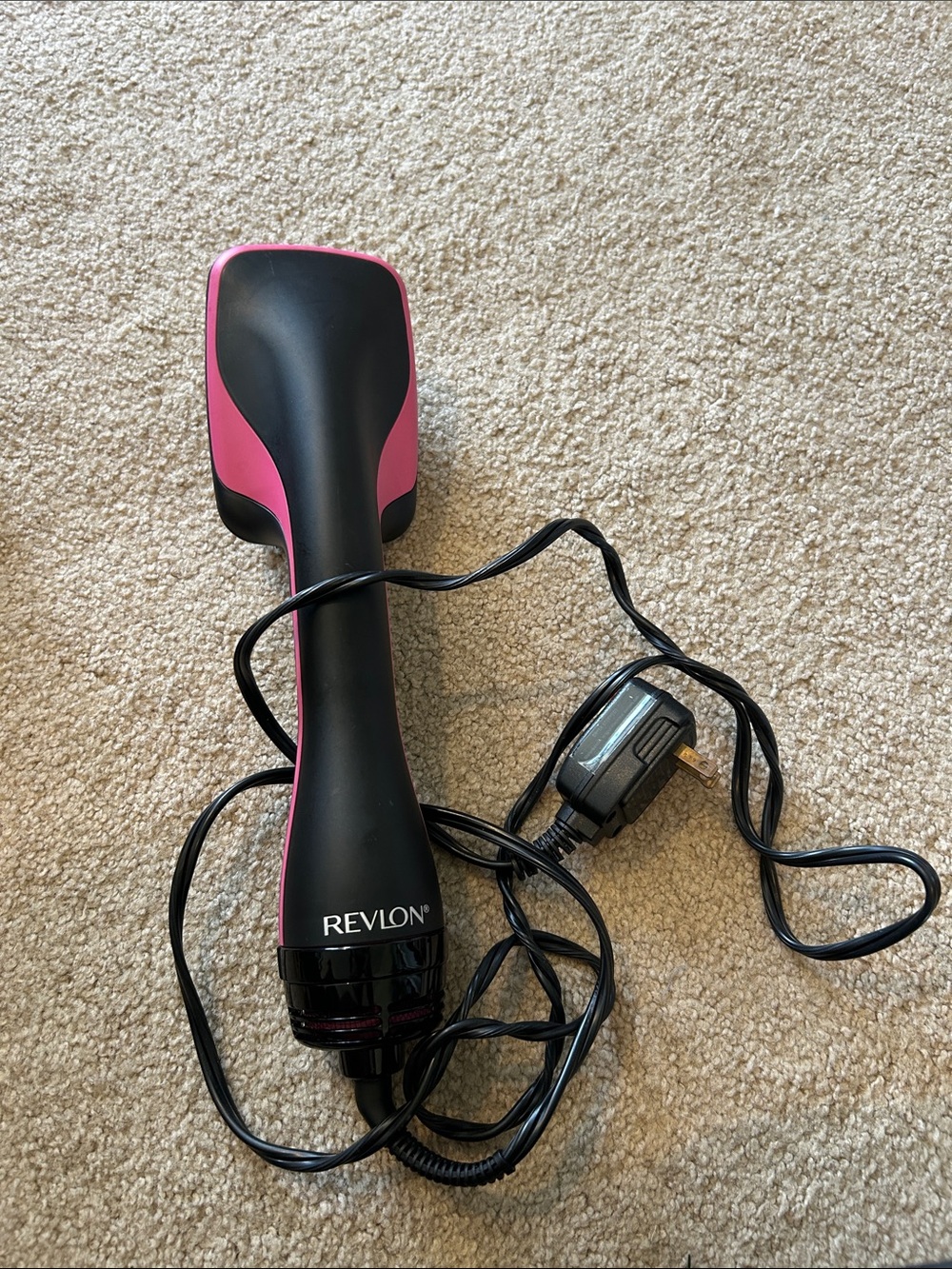 Revlon Pink and Black Volumizing Hair Dryer Brush